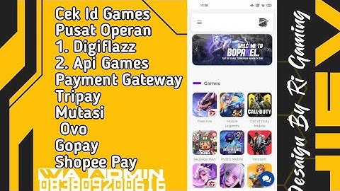 SOURCE CODE WEB TOP UP GAMES OTOMATIS & TERINTEGRASI PAYMENT GATEWAY TRIPAY DAN MUTASI OVO & GOPAY