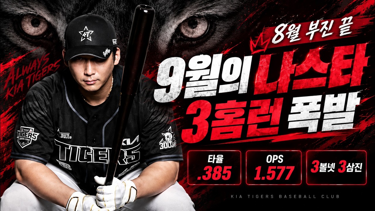 다시는 나성범 무시하지 마라! 벌써 9월 3홈런! 시리즈 스윕 노리는 호랑이군단