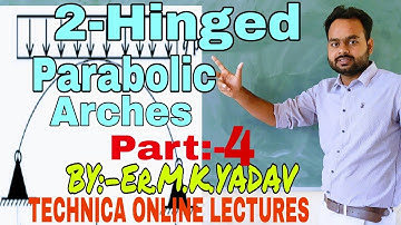 Two hinged parabolic Arches in Hindi (Part:-04)/Structure Analysis/Theory of Structure
