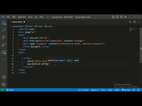 How to make alert message | How do I create an alert message? | display message in javaScript