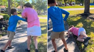 Karen SLAPS Him Then Gets Her A$$ WHUPPED!