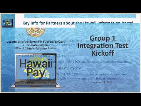 HawaiiPay Integration Testing Briefing for State of Hawaii Partners