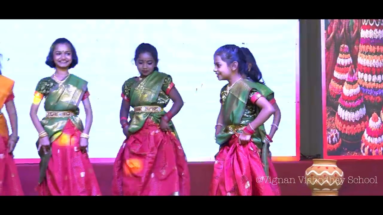 Pongal ,Bathukamma Performance by Vignan Vishodhay School II Gajularamaram II Mettukaniguda