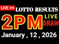 Lotto Result Today 2pm draw January  12 , 2026 Swertres Ez2 PCSO live result