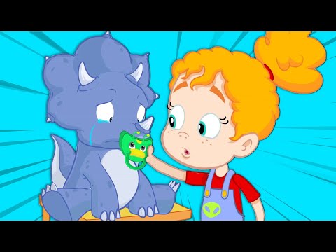 Baby dinosaur is lost, let's find its family! | Groovy The Martian educational cartoon for kids