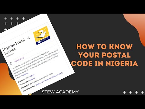 COMMENT VOTRE CODE POSTAL OU LE CODE POSTAL OU DE TOUTE LA ZONE BUREAU DE POSTE AU NIGERIA