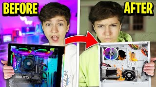 I Destroyed 13 Year Old $20,000 Fortnite GAMING Setup... (FaZe H1ghsky1)