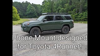 Best Toyota 4Runner Phone Mount  No drill and clears the AC Vent!