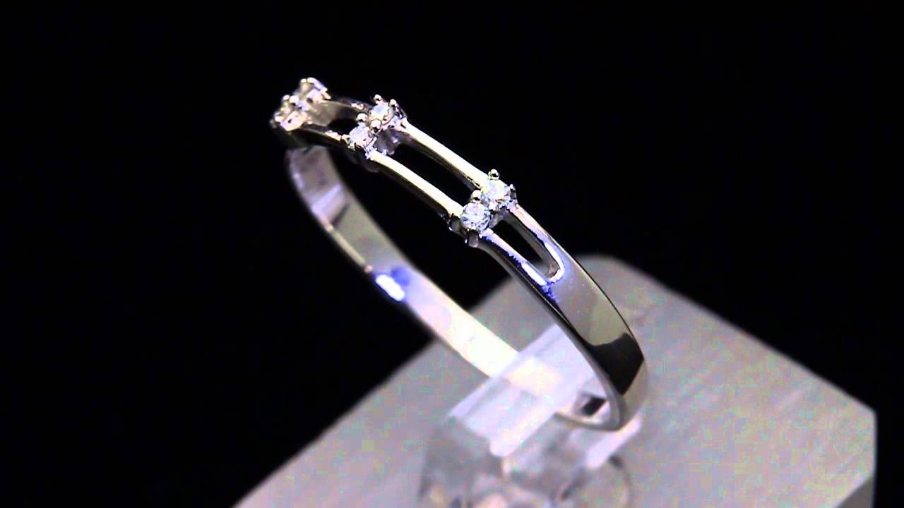 1005-0510  DIAMOND ACCENT PROMISE RING WEDDING BAND WHITE GOLD