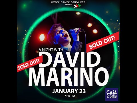 American European Entertainment Presents...A NIGHT WITH DAVID MARINO / aeeplay.com