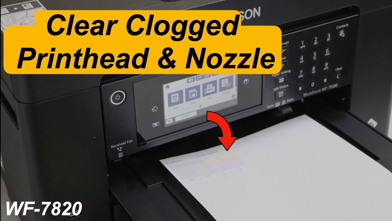 ふんわページ Epson WF 7820 Auto Printhead Cleaning & Nozzle Check ! - YouTube