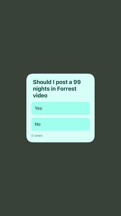 Should I #99nightintheforest