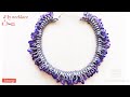 Diy right angle weaved  beaded necklace/jewelry making tutorial