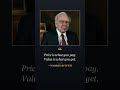 Warren Buffett: Price Is What You Pay, Value Is What You Get 💰 #Shorts
