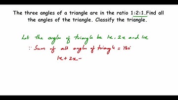 The angles of a triangle are in the ratio 1 : 2 : 1. Find the angles of the triangle // Axiom 1729