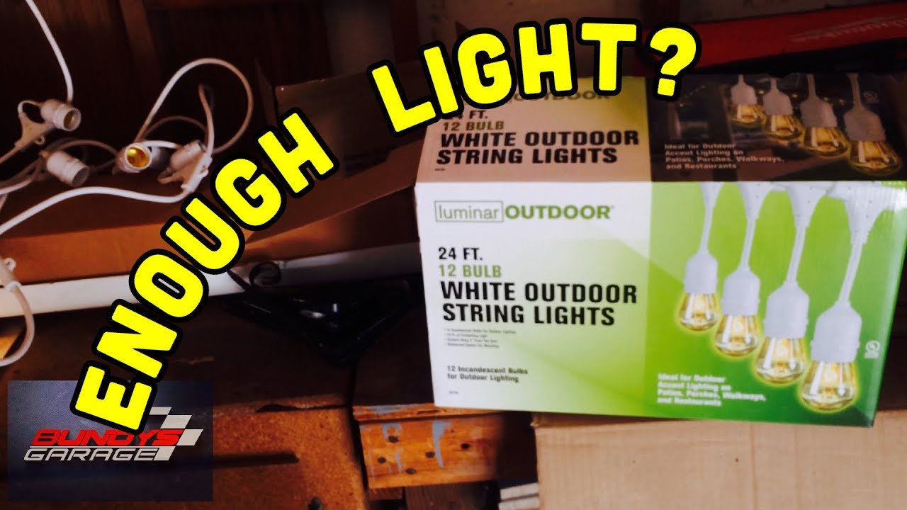 Harbor Freight 24ft. 12 Bulb Outdoor String Lights REVIEW, 64739 63483