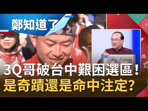 3Q哥突破台中艱困選區！命理專家揭陳柏惟"嘴上生珠" 撞破消波塊是奇蹟還是命中注定？│呂惠敏代班主持│【鄭知道了PART2】20200124│三立iNEWS