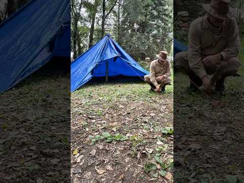 Making A Large TENT With A TARP 