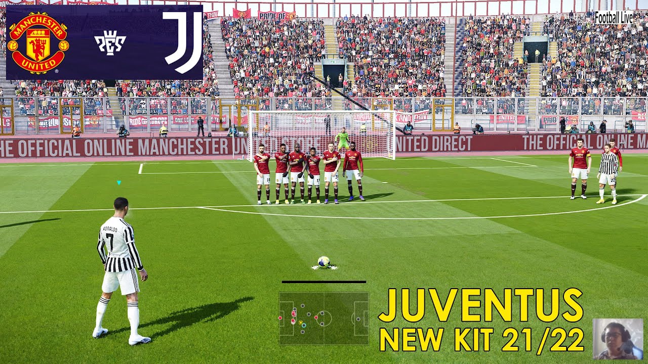 PES 2021 Manchester United vs Juventus C.Ronaldo Free Kick Goal Juventus 2021/2022 Home Kit