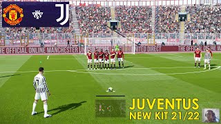 PES 2021 | Manchester United vs Juventus | C.Ronaldo Free Kick Goal | Juventus 2021\/2022 Home Kit