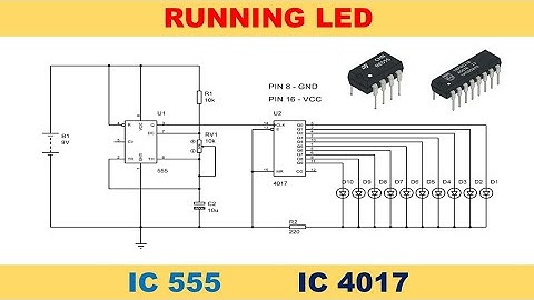 LED BERJALAN DENGAN IC 555 & 4017