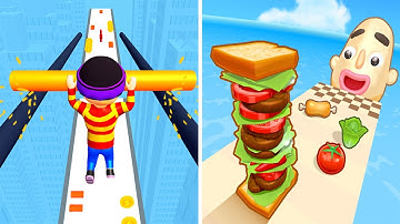 Sandwich Runner 🆚 Roof Rails Looking Good Walkthrough Gameplay MHT12