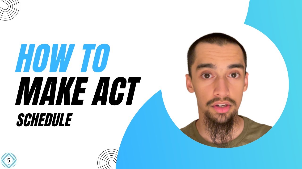 How to Make ACT Schedule ACT Study Plan 5 Academy YouTube