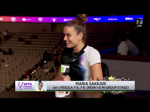 Maria Sakkari: 2022 WTA Finals Round Robin Win Interview