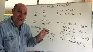 Calculus 2, Ch 10.3, Parametric equations and calculus