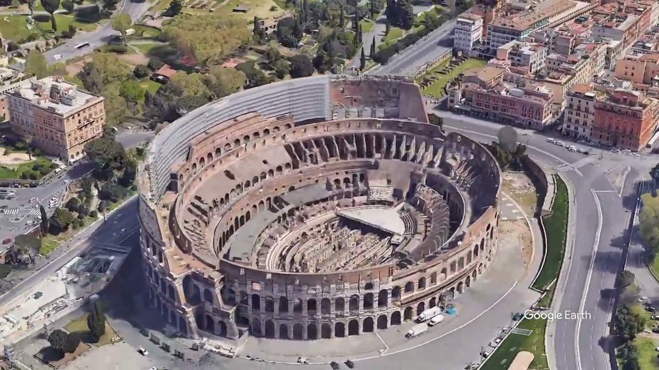 Rome Colosseum Aerial