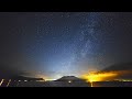 Timelapse / Sakurajima under the starry heavens.    星空のある桜島風景