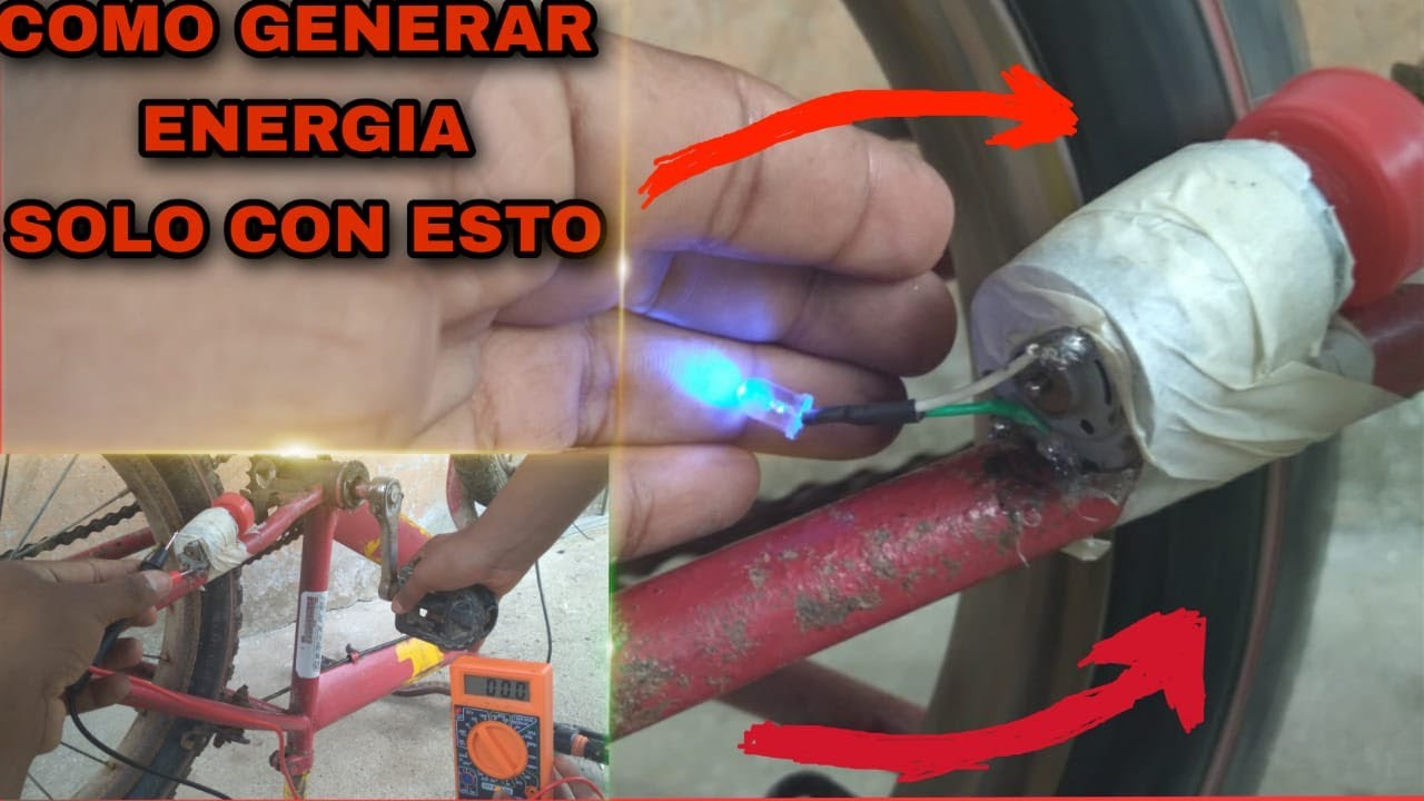 🔌🚲CÓMO HACER UN GENERADOR ELECTRICO CASERO ("CON UNA BICICLETA" & MOTOR