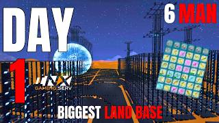 Day 1 Of How We Build The Biggest Land Base in ARK - INX 6 MAN