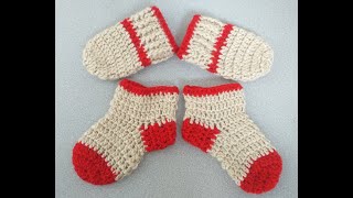 كروشيه لكلوك/حذاء/سليبر/هاف بوت للبيبى/ بناتى/ولادى -Crochet baby Booties