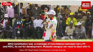 2013 Constitution Mukadzi wengozi ndiye watiri kuda kugadzirisa- Daniel Garwe