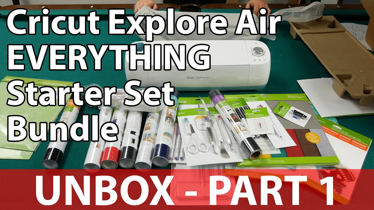 Cricut Explore Air Machine + EVERYTHING Starter Set Bundle - UNBOXING PART  1 