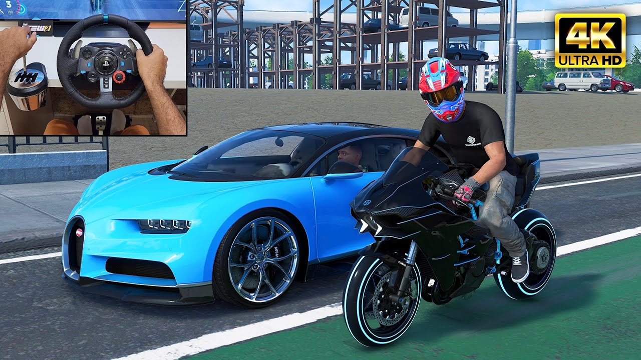 kawasaki ninja h2r vs bugatti chiron