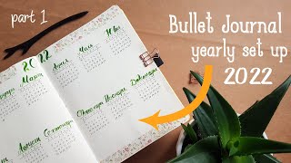 2022 Bullet Journal Set up (Part 1) Color index, Calendar, Wait list, Page index, Name tag and other