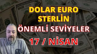 DOLAR EURO STERLİN YORUMLARI | ÖNEMLİ SEVİYELER 17 / NİSAN