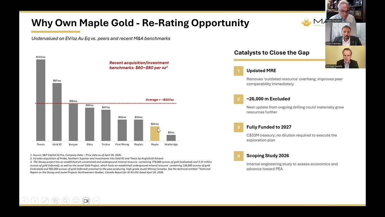 Maple Gold Mines CEO Kiran Patankar Joins Michael Gentile To Discuss Company and Latest News.