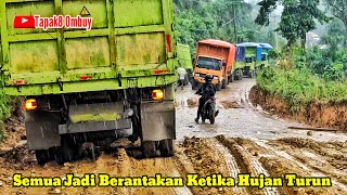 Hujan Jadi Bencana Bagi Driver Truck | Operator Excavator & Greder Berjuang Habishabisan