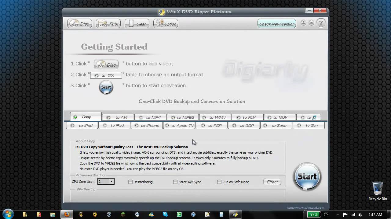 Burn DVDs with WinX DVD Ripper