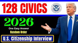 2026, Updated 128 Civics Test Questions and Answers 2026 I U.S. citizenship interview (Q. No. 1-50)