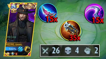 CLINT BRUTAL DAMAGE!!😱 INSTANT DELETE WITH THIS BUILD AND EMBLEM SET!! | 26 KILLS + MANIAC!!!!