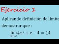 Demostración de límite por definicón (Ejercicio 1)