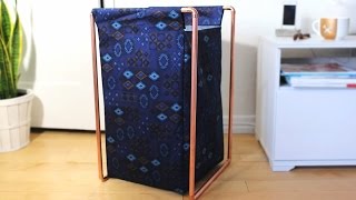 DIY COPPER PIPE LAUNDRY HAMPER