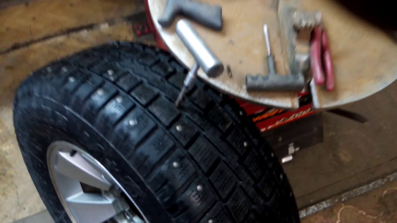 Прокол шины,ставим жгут - YouTube