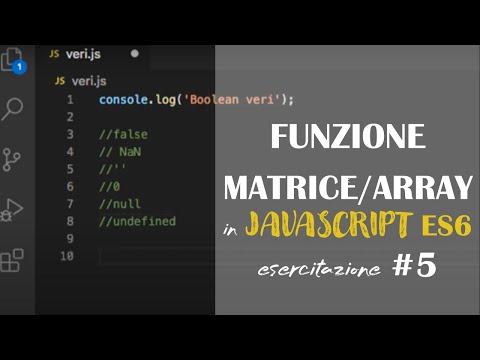 Esercitazione Funzione Matrice/Array in JavaScript ES6 #5 - Macraris
