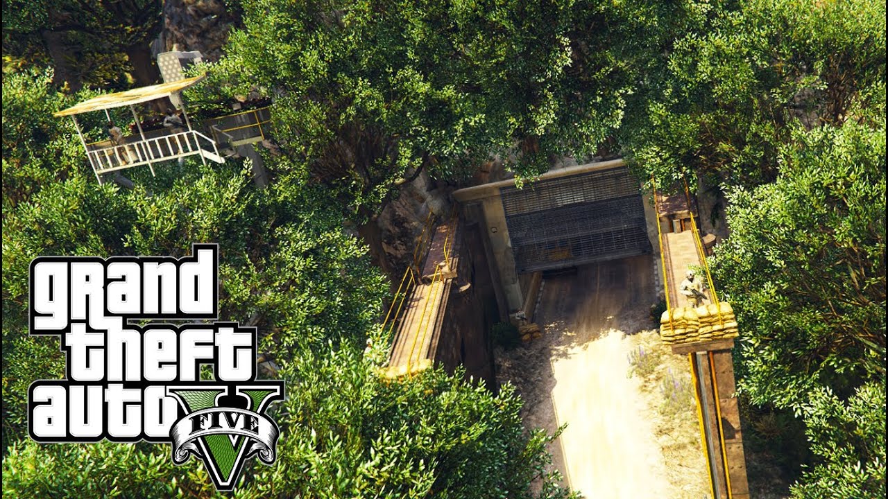 GTA 5 Mods Funny Moments - ULTIMATE SECRET HIDDEN MILITARY TUNNEL BASE MOD!