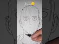 Drawing Saitama in 10 sec ,30 sec, 1 min, 10 min, 30 min,1 hr, 10 hr #drawing #shorts #anime